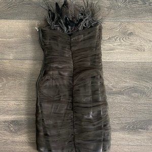 ONE OF KIND GUESS BY MARCIANO FEATHER DRESS